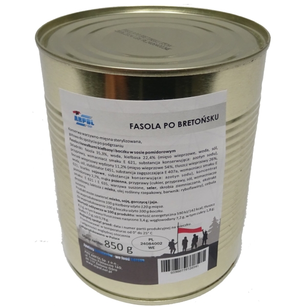 Konserwa wojskowa -  fasola po bretońsku 850 g